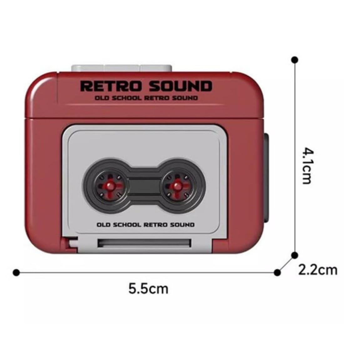 Key Chain for Voice Recorder Device Gift Retro Sound Mini Voice Recorder Style,Cute Portable Audio Recording Device Key Chain for Bike Bag, Car and Bike (Random Colour) (Pack of 1)