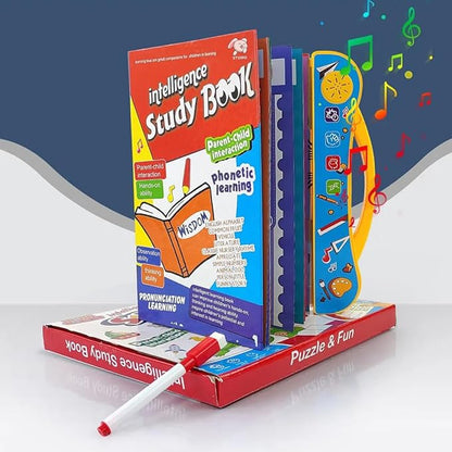Intelligence Book Sound Book for Children, English Letters & Words Learning Book, Fun Educational Toys. Activities with Numbers, Shapes Learning Book for Toddlers