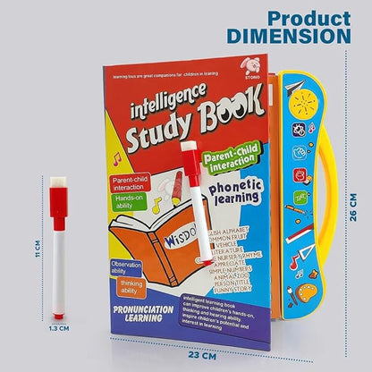 Intelligence Book Sound Book for Children, English Letters & Words Learning Book, Fun Educational Toys. Activities with Numbers, Shapes Learning Book for Toddlers